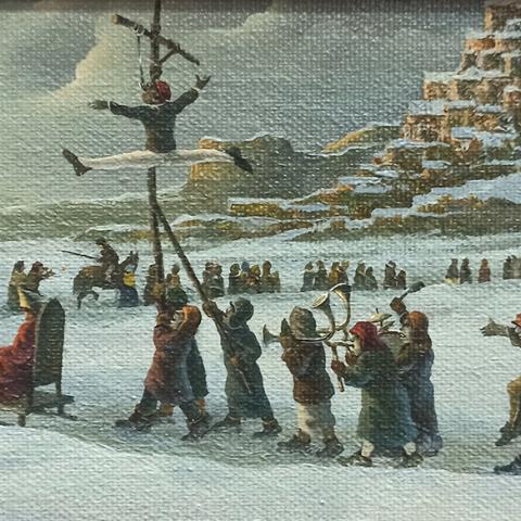 «Тираническая привычка». 21х12. Холст, масло. 2016. «Тираническая привычка доставляет садистское наслаждение своей мнимой значительностью»